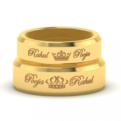 22K Gold engraved name gold Ring design ring Model engagement ring |  wedding rings / மோதிரம் மாடல் - YouTube